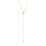 Jane Kønig Half Moon NO. 2 Tie Necklace Halskette Edelstahl Vergoldet HMTN-AW26-SS-G