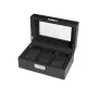 Ditur Uhrenbox 3 Uhren Schwarz MarImitierter Kohlenstoff 0000229