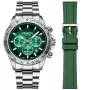 Dissing MK9 Set Limited Edition D1498 ur til Herre med Grøn urskive på 43 mm i diameter og Lænke urrem i Steel
