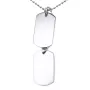 Auxere Double Dog Tag Halskette Rostfreier Stahl KXD0281