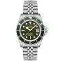 Duxot Atlantica Diver DX-2057-DD Uhr mit Grün Zifferblatt und einem Gehäuse von 42 mm im Durchmesser und einem Metallarmband in Silber