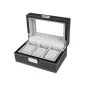 Ditur Uhrenbox 3 Uhren Schwarz Kunstleder KXD0521