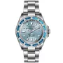 OceanX Sharkmaster 1000 Limited Edition SMS1048 Uhr mit Blau Zifferblatt und einem Gehäuse von 44 mm im Durchmesser und einem Metallarmband in Silber