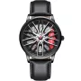 Kensington Racing K0021 Uhr mit Schwarz Zifferblatt und einem Gehäuse von 43 mm im Durchmesser und einem Lederarmband in Schwarz