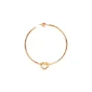 Jane Kønig Big Tied Heart Hoop Ohrring Single Silber Vergoldet BTHH-AW25-G