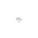 Jane Kønig Big Tied Heart Stud Ohrring Single Silber BTHS-AW25-S