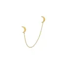 Jane Kønig Double Half Moon NO. 2 chain stud Ohrring Single Edelstahl Vergoldet DHMC-AW26-SS-G