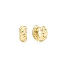 Ania Haie Bold Texture Small Ohrringe Silber Vergoldet E063-06G